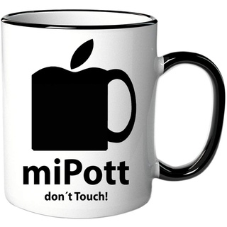 Tasse miPott don ́t touch - mit Spruch - lustig - Büro/Arbeit