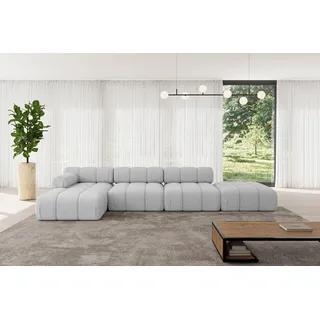 ALTDECOR Modulares Sofa Ecksofa in L-Form - Lizur-L2 - 380x160x70 cm Hellgrau Corner modular Sofa Eckcouch Couch Wohnlandschaft Cauchsofa Polstersofa - Hellgrau, Grau