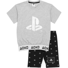 Sony, Mädchen, Pyjama, Schlafanzug mit Shorts  Mädchen, Grau, (140)