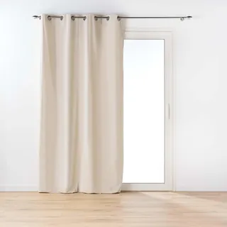 Douceur d'Intérieur Twily Ösenvorhang (135 x 260 cm), Leinen, Baumwolle/Recycling-Polyester