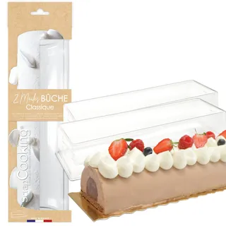 ScrapCooking – 2 Weihnachtsbackformen – 2 PVC-Formen halbfest & wiederverwendbar – Länge 30 cm – Zubehör zum Backen und Dessert Weihnachten – mit Rezept – 1960