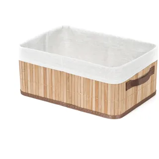 Compactor Bambuskorb JOEY Größe M Aufbewahrungskorb aus natürlichem Bambus 35 x 25 x 15 cm