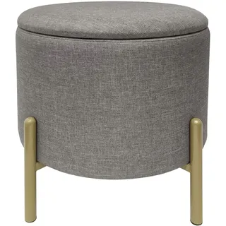 Echtwerk Sitzhocker mit Stauraum 36 x 40 x 36 cm Grau