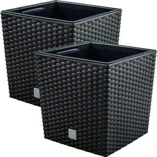 Wellhome 2 Zeit Topf Einheiten Mit Einem Würfel Zum Pflanzen 64l 40x40x41 Cm - Chocolat - One Size