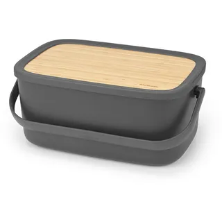 Brabantia 128264 Brotkasten Rechteckig Schwarz, Holz