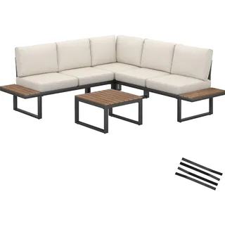 Tectake Eliar Loungeset schwarz