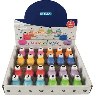 Motiv Stanze SMALL 1 Stück aus Motiven Herz, Sterne, Kleeblatt, Schleife, Schmetterling, Musiknote, Engel, Blume