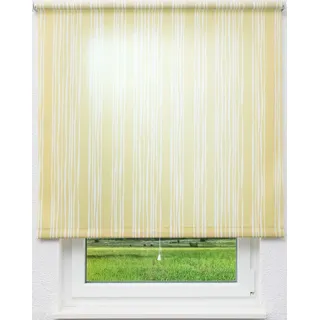 Sunlines Dekor Vertikalstreifen grün, Tageslicht, 82x180cm Springrollo, PES, 82 x 180