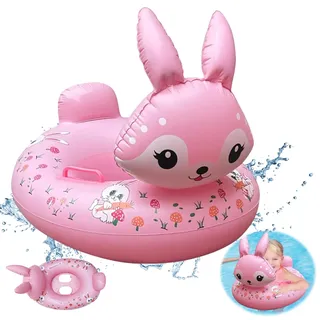 Baby Schwimmring, Aufblasbare Schwimmreifen Baby, Kinder Schwimmring, Baby Swimming Ring, Baby Floating Ring, Schwimmring Kleinkind, Schwimmsitz Baby für 6 Monate bis 36 Monate (Rosa)