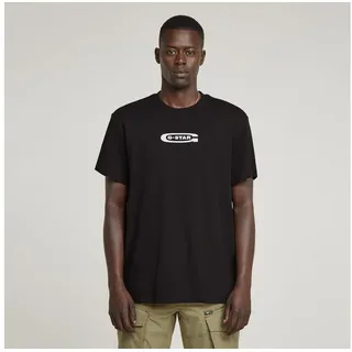 G-Star Old Skool Logo Kurzarm-T-Shirt Dark Black S