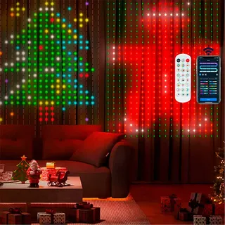 Aigostar Smart Curtain 5 + 1x1m Rgbic Ip44 Indoor & Outdoor Lichterkette - Transparent - 1 x 1 m