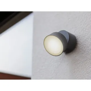 LUTEC Trumpet LED Aussenwandleuchte 4000 K 8W IP54 Anthrazit - Schwarz