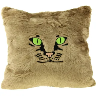 Gizzys/United Entertainment Katze Kissen, Taupe, grau