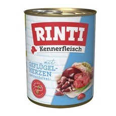 1x 800 g Inimi de pasăre RINTI Kennerfleisch Hrană umedă pentru câini