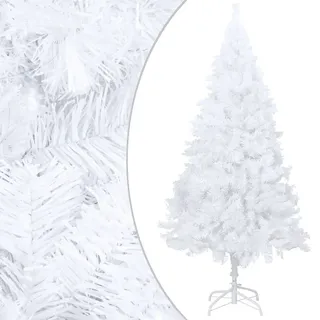 vidaXL Künstlicher Weihnachtsbaum mit Dicken Zweigen Weiß 120 cm PVC