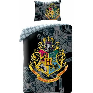 Halantex SP. z.o.o. Harry Potter Ron Hogwarts Schwarz 140 x 200 cm + 70 x 90 cm