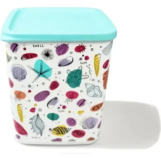 TUPPERWARE Cubix 1,8 L mint weiß "Copacabana-Feeling" Behälter Vorrat + SPÜLTUCH - Türkis, Weiß