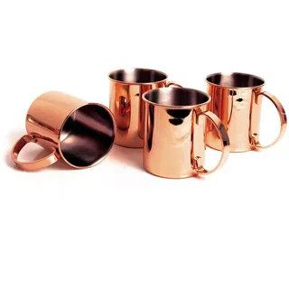 ECHTWERK Moscow Mule Becherset, 2-tlg, Bruchsichere Edelstahl-Gläser, Cocktail-Set, Cocktailgläser perfekt für Gin, Vodka, Bier und Kaltgetränke, Geschenkset, Kupfer-Edition, 1000 ml