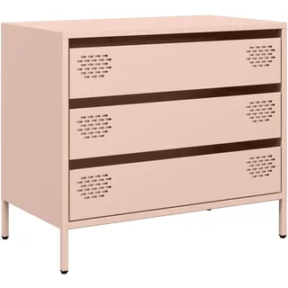 vidaXL Sideboard Rosa 68x39x58,5 cm Kaltgewalzter Stahl