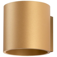SOLLUX lighting Elegante Wandleuchte - Wandleuchten Lampe für Innen – Wandbeleuchtung - Glühbirne nicht enthalten – G9-Fassung – ORBIS 1-10x12,5x10cm - Golden