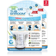 TubShroom Revolutionärer Abflusssieb/Haarsieb, farblos, 2er-Pack