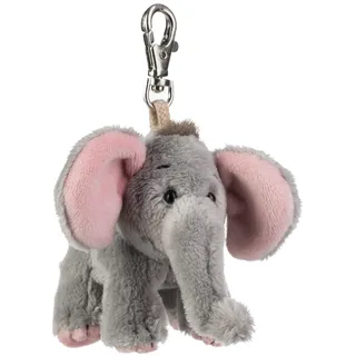 Schaffer 0260 Plüsch Schlüsselanhänger Elefant BabySugar rosé, Größe ca. 9 cm, Grau/Rosa
