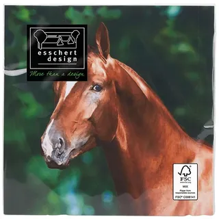 Esschert Design TP181 Papierservietten, Pferd, Braun