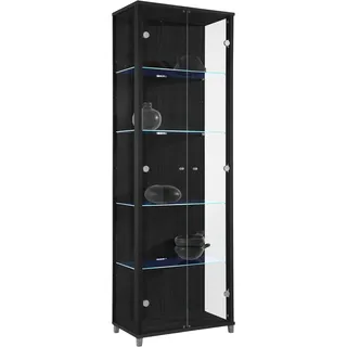 fif Möbel Standvitrine OPTIMA 0 x 0 x 0 cm Schwarz