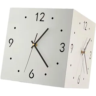 OOLA.DETAL Doppelseitige Eck-Wanduhr, moderne dekorative Kunst-Sensoren, Licht für Wohnzimmer, Heimdekoration, stille Wand