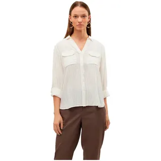 Vero Moda Bumpy Langarmhemd - Snow White / Gold Lurex - XS