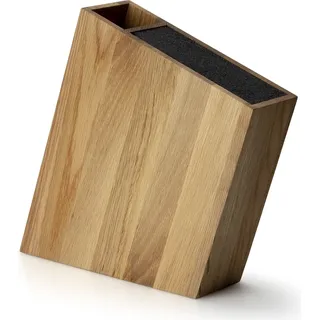 CONTINENTA Messerblock m, flex, Einsatz und Utensilienbehälter schräg, Eiche 31x8x26 cm 4151 4017167415109 Vorteilset – 2 Stück – inkl. 4 Edelstahl-Trinkhalme