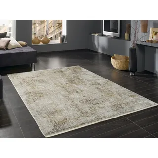 OCI DIE TEPPICHMARKE »BESTSELLER CAVA« rechteckig 8 mm Höhe Glanz Viskose, mit Fransen, Hoch Tief Struktur, Vintage, Wohnzimmer,