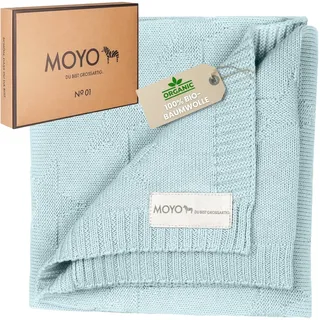 MOYO Babydecke Frischer Morgentau I 70x90cm I Atmungsaktive Kuscheldecke aus 100% GOTS-Bio-Baumwolle I Weiche Baby-Bettdecke für Junge & Mädchen I Baumwolldecke Geburt
