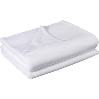 Soft-Fleece-Decke – Polarfleece-Decke mit Häkelstich – flauschige Kuscheldecke – 220x240 cm – 000 white - von ’zoeppritz since 1828’