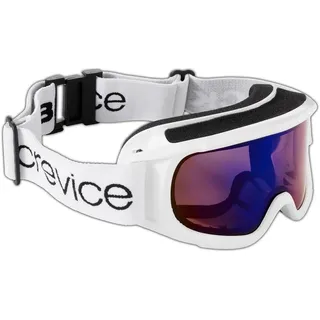 Black Crevice Damen Skibrille mit Doppelscheibe, BCR041003, weiß/Smoke Blue...