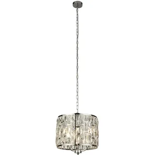 Klassischer Kronleuchter Juwel Stahl Chrom Klarglas 3 Lichter E14 - Gold