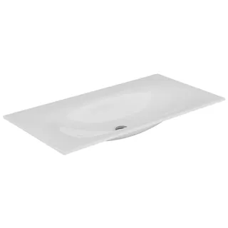 KEUCO EDITION 11 Einbauwaschtisch aus Keramik, 1055x17x538mm, ohne Hahnloch, weiß, 31150311000