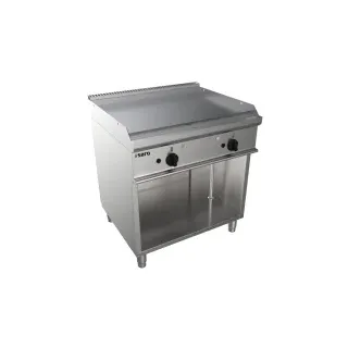 Saro Gas-Griddleplatte mit offenem Unterbau, Modell E7Ktg2Bal, Maße B 800, Bratplat