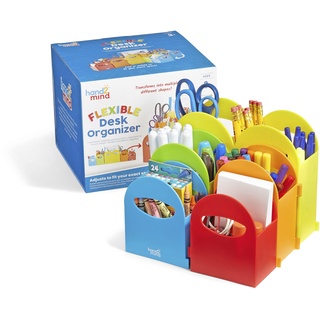 Learning Resources Flexibler Schreibtisch-Organizer, Stifteköcher für den Schreibtisch, Modulares Stiftehalter-Set, Schreibtisch-Organizer und Zubehör, Schubladen-Fächer, Schulmaterial