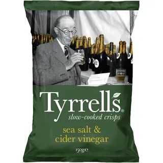 Tyrrells Snacks International Tyrrells Sea Salt & Cider Vinegar, slow-cooked crisps, 150