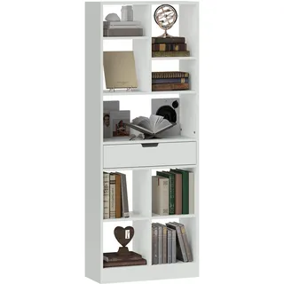 Homcom Bücherregal 60 x 26 x 158 cm Weiß