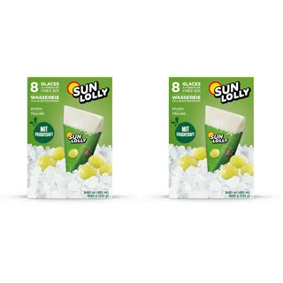 Sun Lolly Wassereis Weintraube (8 x 60ml) (Packung mit 2)