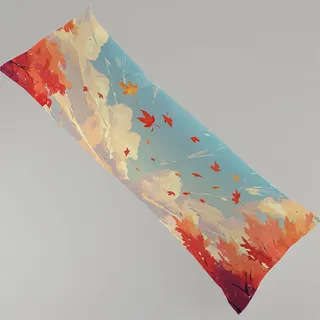 Kissenbezug 50x150 cm Landschaft 1er Set Seitenschläferkissen Bezug 50 x 150 cm, Beidseitiger Druck Anime Muster Body Pillow Weiche Samt Side Sleeper Pillow mit Reißverschluss Langes Kissen Y4-367