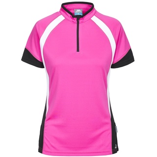 Trespass Harpa, Pink Glow, XS, Schnelltrocknendes Fahrradtrikot mit Reflektierenden Details für Damen, X-Small, Rosa / Pink