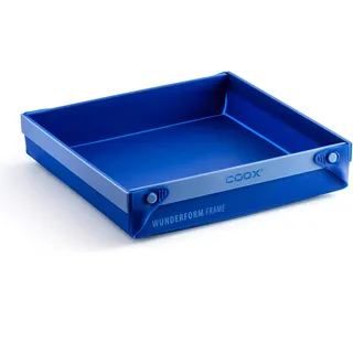 coox WUNDERFORM Frame MQ in Blau: Die erste faltbare Silikon Kastenform für grenzenlose Backkreationen - perfekt für Kuchen, Brot und Aufläufe