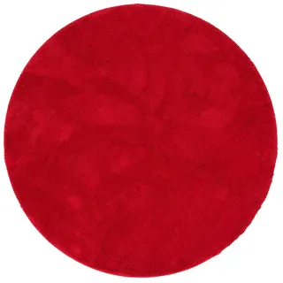Pergamon Hochflor Super Soft Teppich Silky Rund 200 x 200 cm Rot