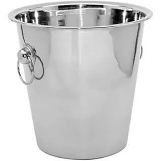 Space Home - Champagner Schalen - Wein Kühler - Sektkübel mit Griffen - Champagnerkühler - Sektkühler Silber - Champagner Kühler - Weinkühler Metall - Edelstahl Flaschenkühler