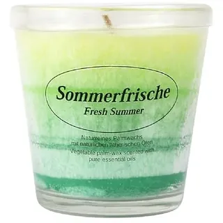 luterna Duftkerze im Glas, 100% pflanzliches Stearin, Sommerfrische, KERZENFARM HAHN, mit reinen ätherischen Ölen, Brenndauer ca. 24h
