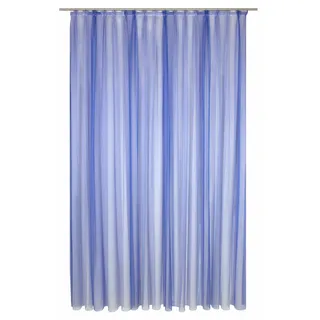 Gardine WIRTH "Eloise" Gr. 1, blau, B:300cm H:120cm, Polyester, Gardinen, Gardine, Store
