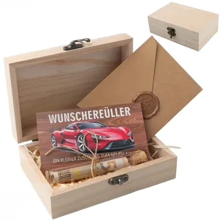 SRunDe Wunscherfüller Geldgeschenk Führerschein Spardose Auto Geschenk Geld Geschenk zur Bestandenen Führerscheinprüfung mit Reagenzglas Geschenkbox Verpackung Geldgeschenk für Neuwagen Autofahrer